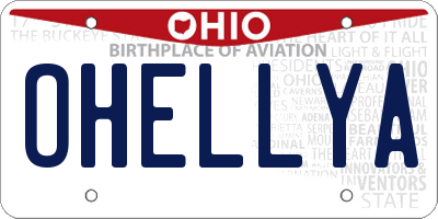 OH license plate OHELLYA