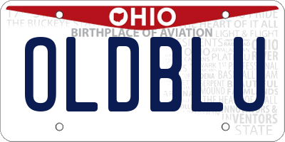 OH license plate OLDBLU