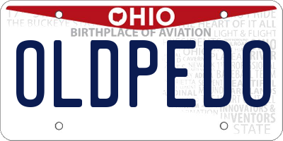 OH license plate OLDPEDO