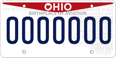 OH license plate OOOOOOO