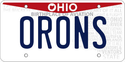 OH license plate ORONS