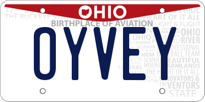 OH license plate OYVEY
