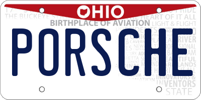 OH license plate PORSCHE