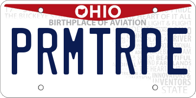 OH license plate PRMTRPE