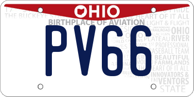 OH license plate PV66
