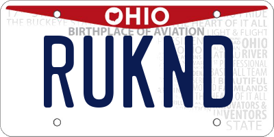 OH license plate RUKND