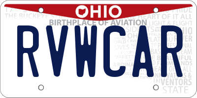 OH license plate RVWCAR