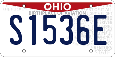 OH license plate S1536E