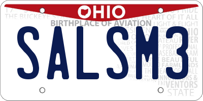 OH license plate SALSM3