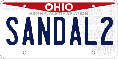 OH license plate SANDAL2