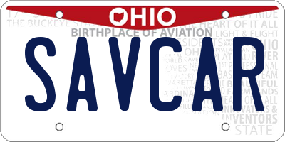 OH license plate SAVCAR