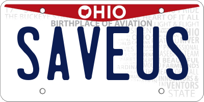 OH license plate SAVEUS