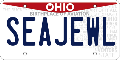 OH license plate SEAJEWL