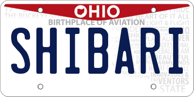 OH license plate SHIBARI