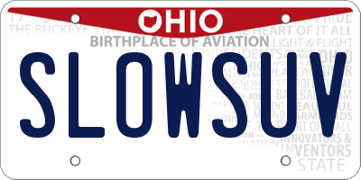 OH license plate SLOWSUV