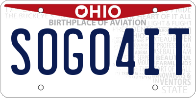 OH license plate SOGO4IT