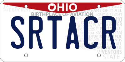 OH license plate SRTACR