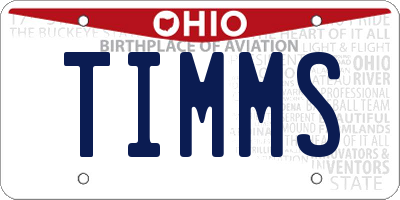 OH license plate TIMMS