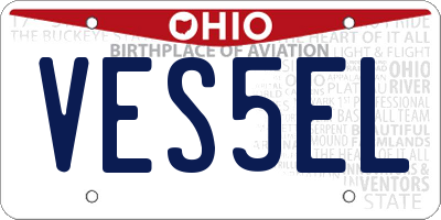OH license plate VES5EL