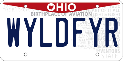 OH license plate WYLDFYR