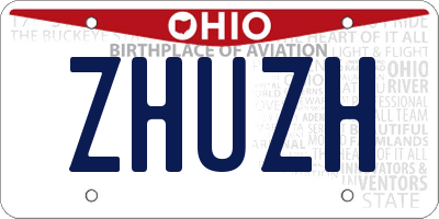 OH license plate ZHUZH