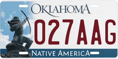 OK license plate 027AAG