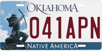 OK license plate 041APN