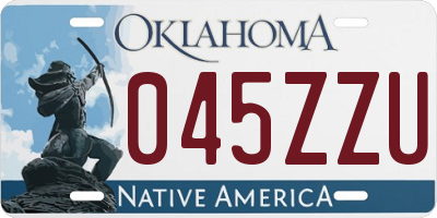 OK license plate 045ZZU