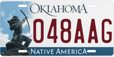 OK license plate 048AAG
