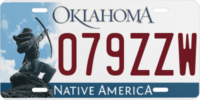 OK license plate 079ZZW
