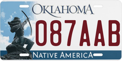 OK license plate 087AAB