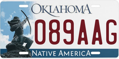OK license plate 089AAG