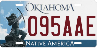 OK license plate 095AAE