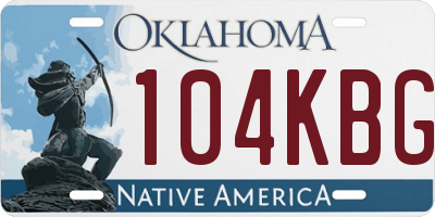 OK license plate 104KBG