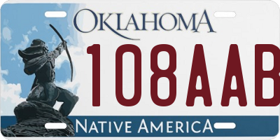 OK license plate 108AAB