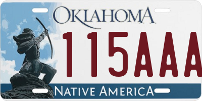 OK license plate 115AAA