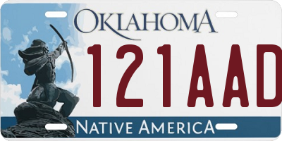 OK license plate 121AAD