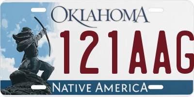 OK license plate 121AAG