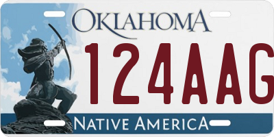 OK license plate 124AAG