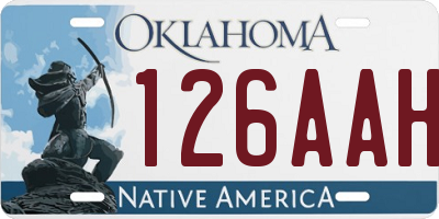 OK license plate 126AAH