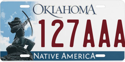 OK license plate 127AAA