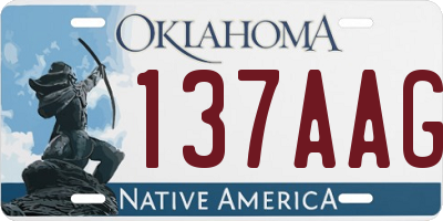 OK license plate 137AAG
