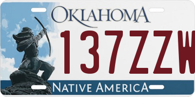 OK license plate 137ZZW
