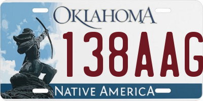 OK license plate 138AAG