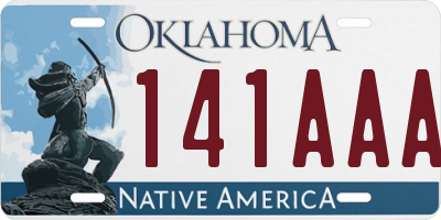 OK license plate 141AAA