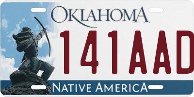 OK license plate 141AAD