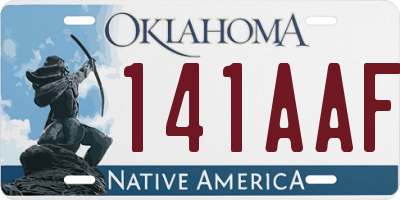 OK license plate 141AAF