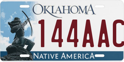 OK license plate 144AAC