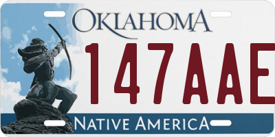 OK license plate 147AAE