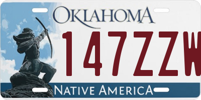 OK license plate 147ZZW